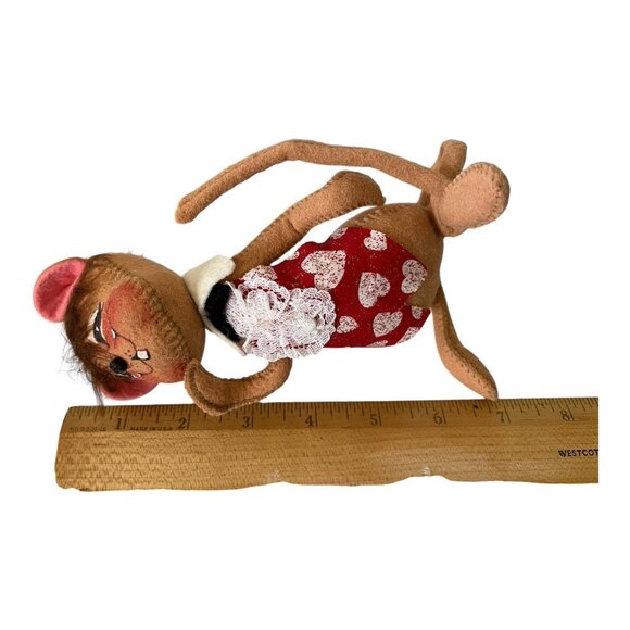 Annalee Dolls Vtg 1999 Sweetheart Boy Mouse Valentine Tags 7" Poseable with Tags - Picture 12 of 13